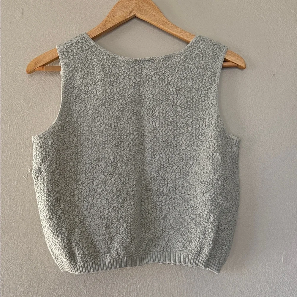 Vintage Women's Gray knit Sleeveless Top medium - Picture 3 of 5